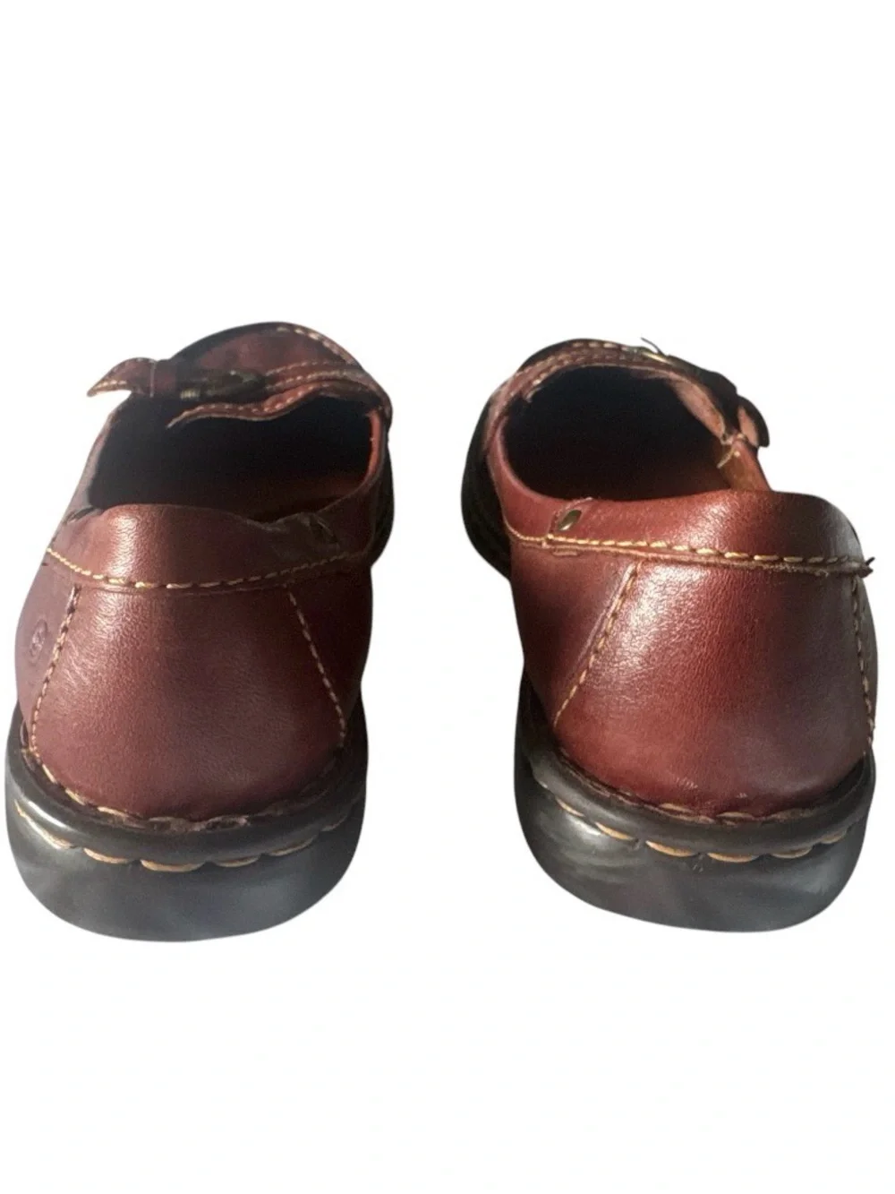 7.5 - Vintage Born Mindy Handcrafted Leather Buckle Accent Loafers Slip On Shoe